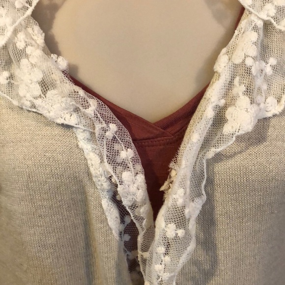 Beautiful Tulle Cardigan Sweater, Small - Picture 2 of 3